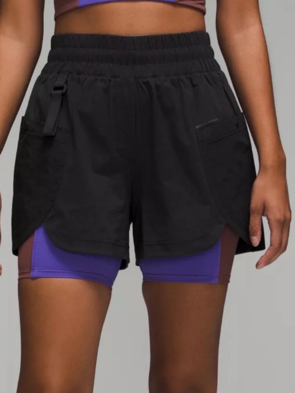 lululemon athletica Black Cargo Style/Hiking Shorts
